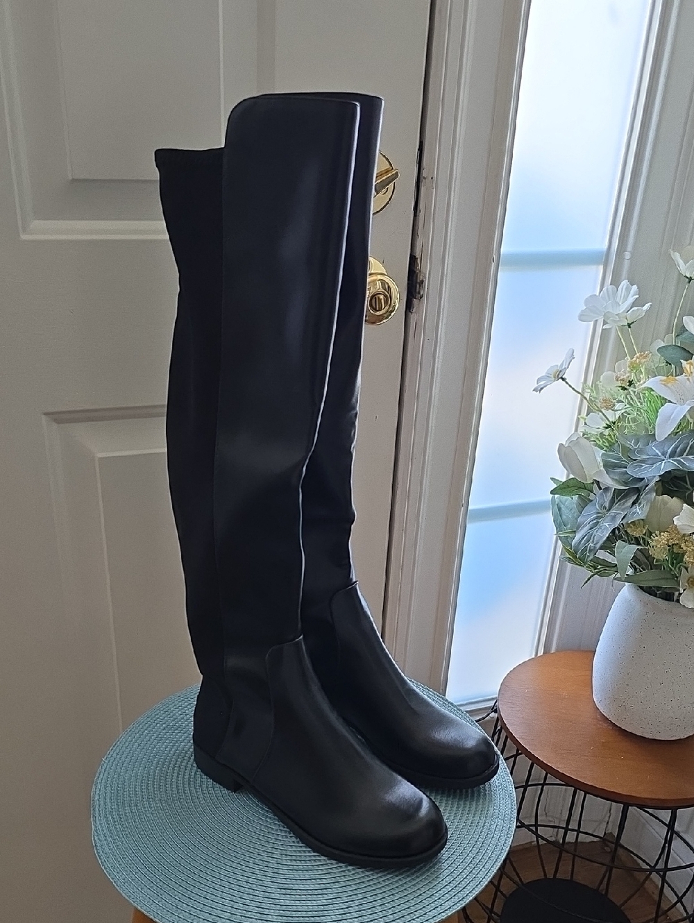 UNISA BRAND Women's Tall Black Low  Heel Boots Size 7
